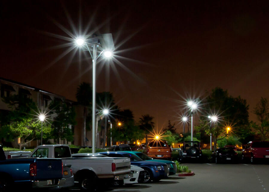 Commercial Solar Powered LED Parking Lot Lighting Systems by SEPCO